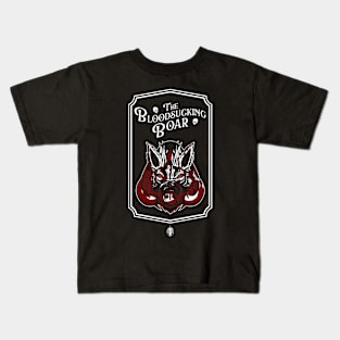 The Bloodsucking Boar Tavern Sign - White Variant Kids T-Shirt